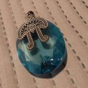 Blue Topaz Pendant  (NWOT)